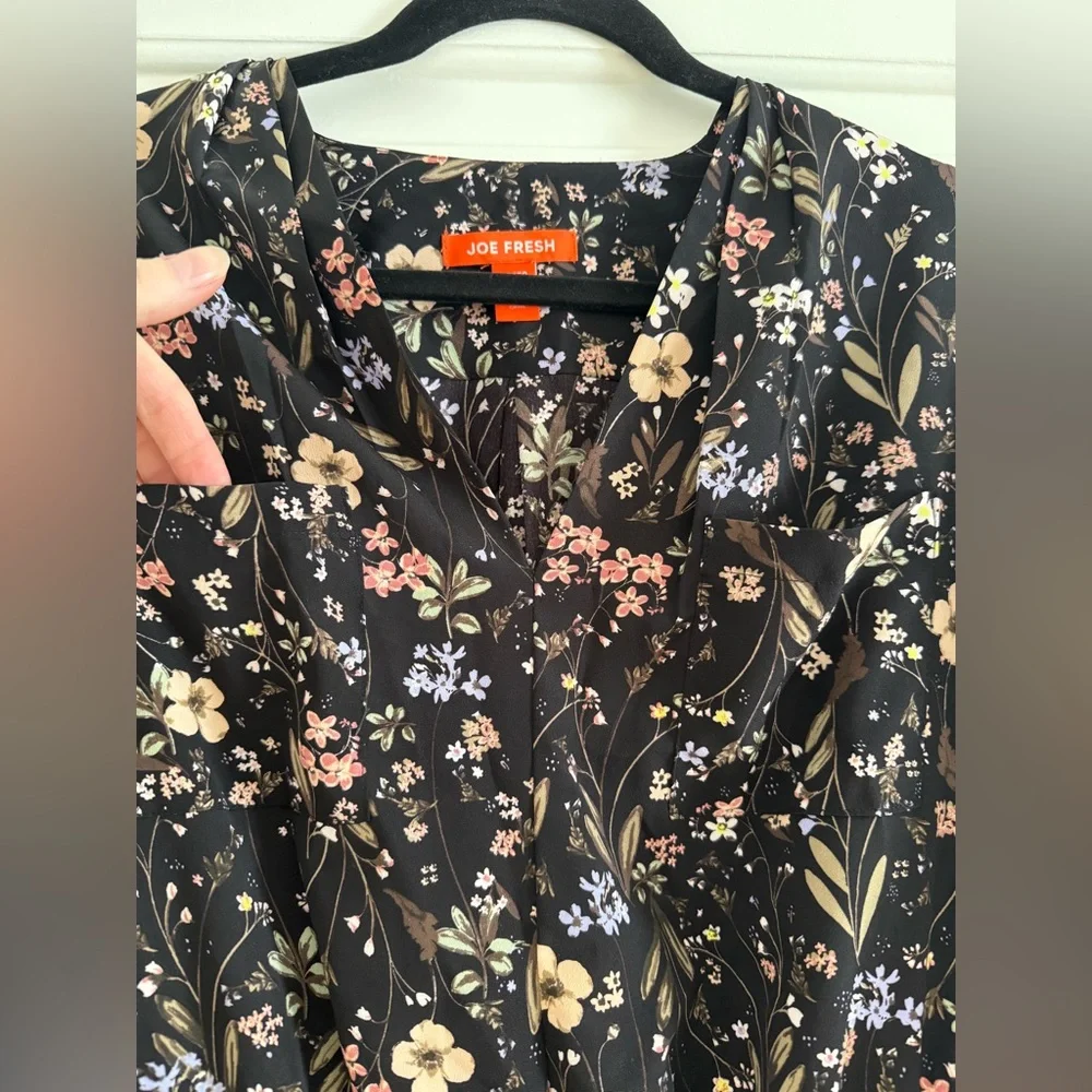 Joe fresh Floral Black Dress - Picture 6 of 12